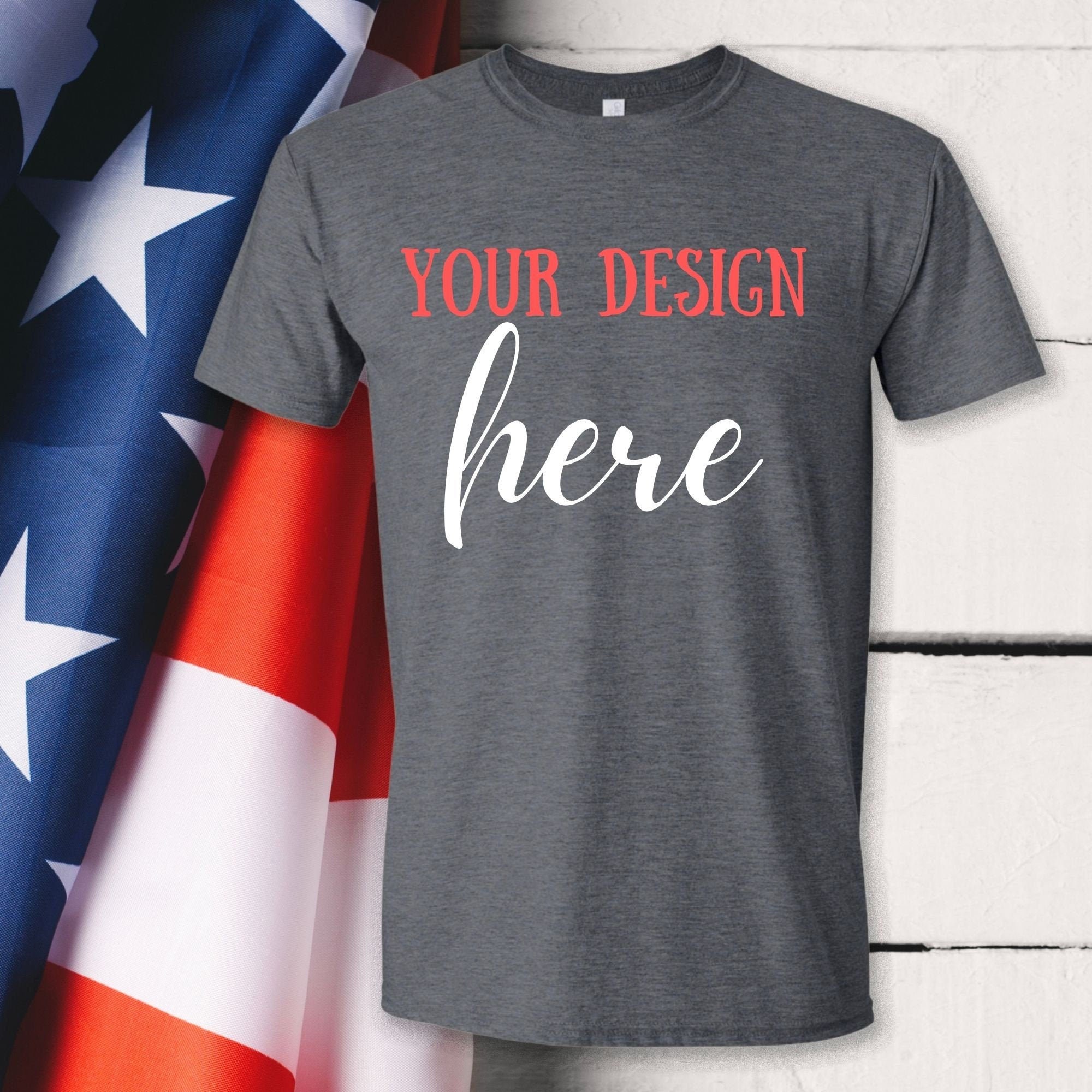 Download Dark Heather Grey Gildan 64000 T-shirt Mockups T shirt | Etsy