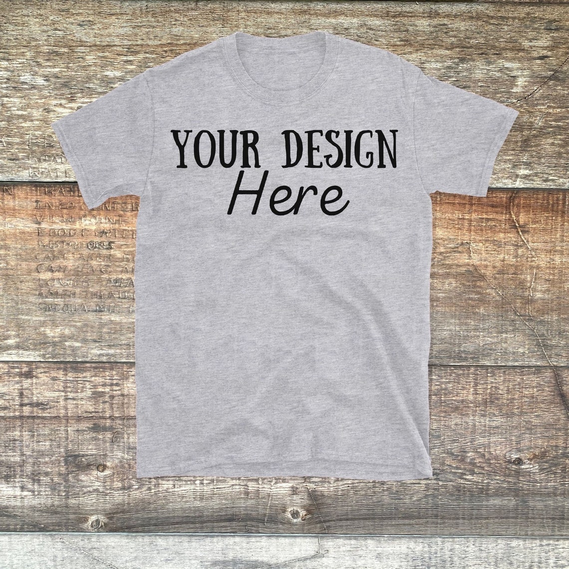 Download Gildan 64000 mockup Sport Grey Tshirt Mockup Flat lay mock | Etsy