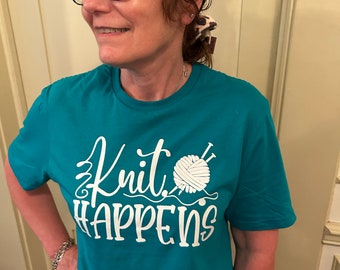 Knit Happens T-Shirt - Turquoise