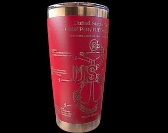 Navyblauer Bootsmann und Bootsmann: Laser-Gravierter Heritage Anker