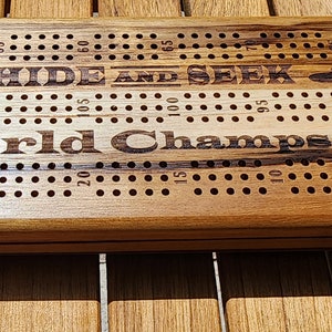 NEW!! Submarine Basic Cribbage Board - Teak