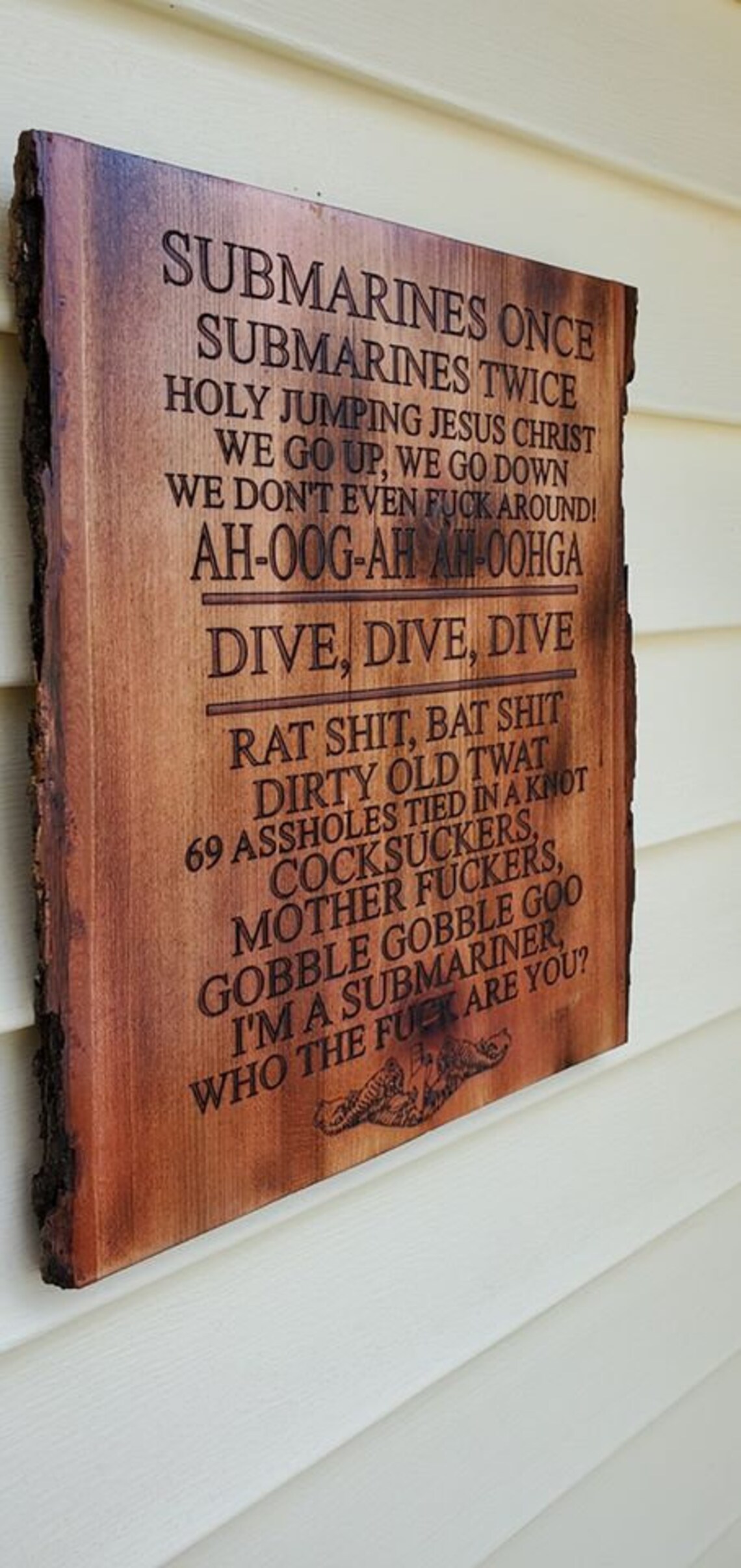 Submarine Song Plaque 13x10 Etsy