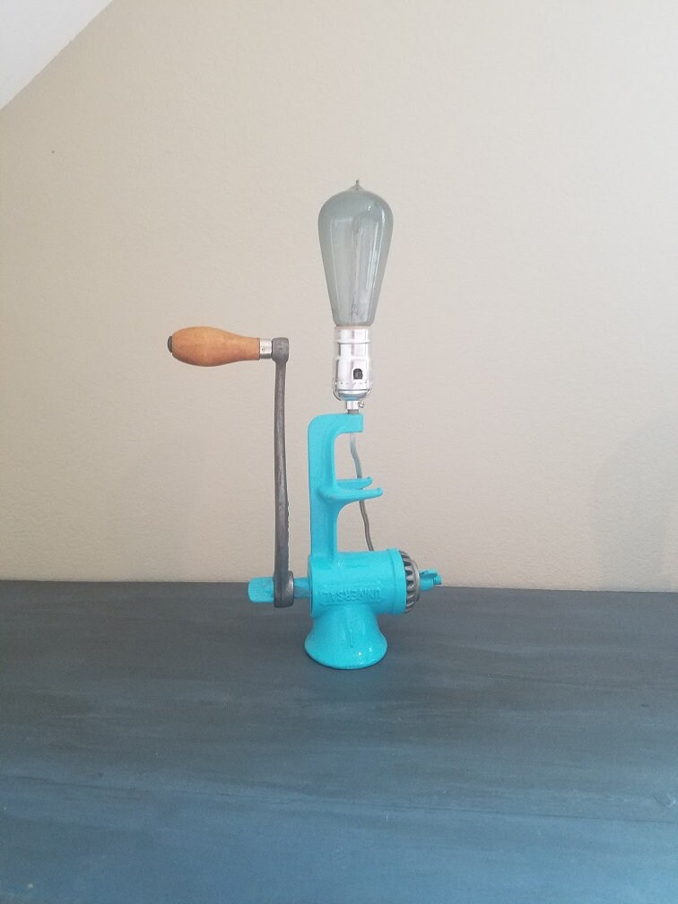One of a Kind Meat Grinder Desk Lamp / Table Lamp Beautiful Etsy