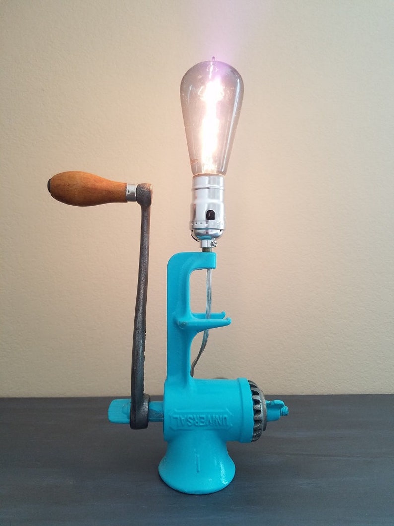 One of a Kind Meat Grinder Desk Lamp / Table Lamp Beautiful Etsy