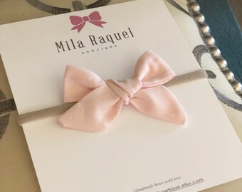 Dainty bow/ baby headband/ skinny bow/ hair clip