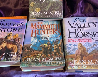 Lot 4 Jean M Auel hardcovers mammoth hunters first edition