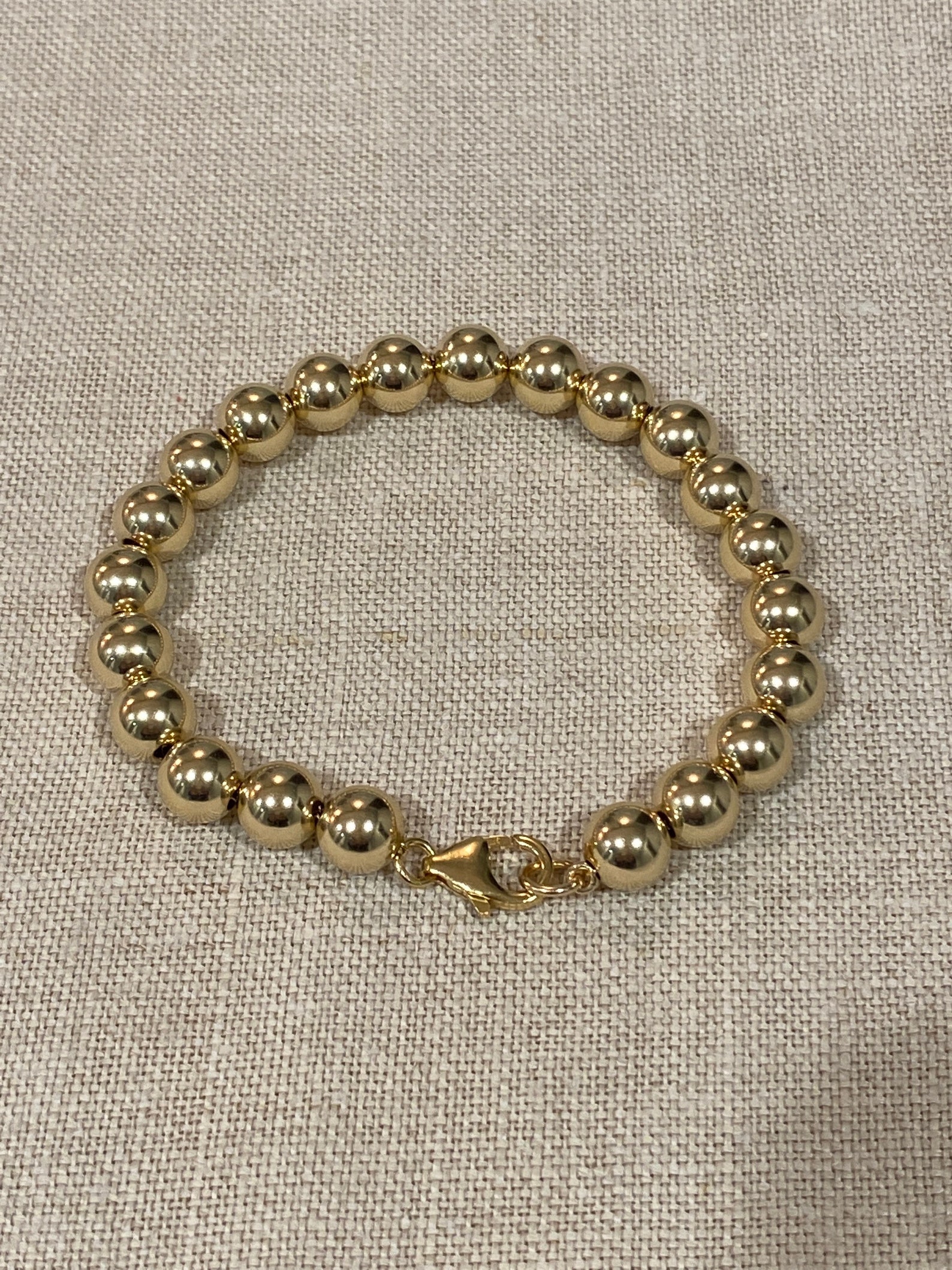 Large gold ball bracelet 14Kt Gold filled 8mm ball bracelet Etsy