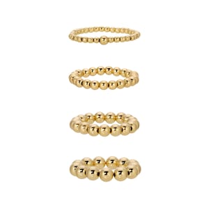 Capri Gold ball stacking rings in 14KT Gold filled