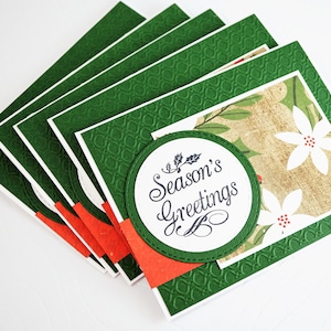 Cartes de voeux de Noël faites main, sans texte, avec enveloppes, cartes de voeux festives, lot de 5