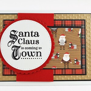 Handmade Christmas greeting card, holiday card, festive greeting card, no inside text, with envelope