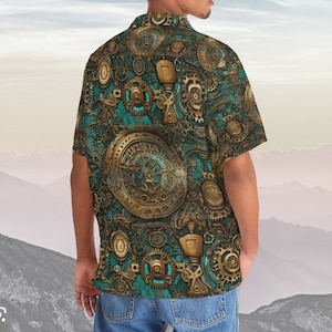 Steampunk Themed Button Down Haywain Shirt