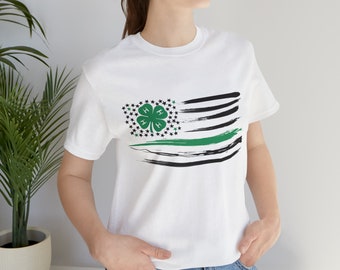 4H Club Distressed Flag - Crew Neck - How How