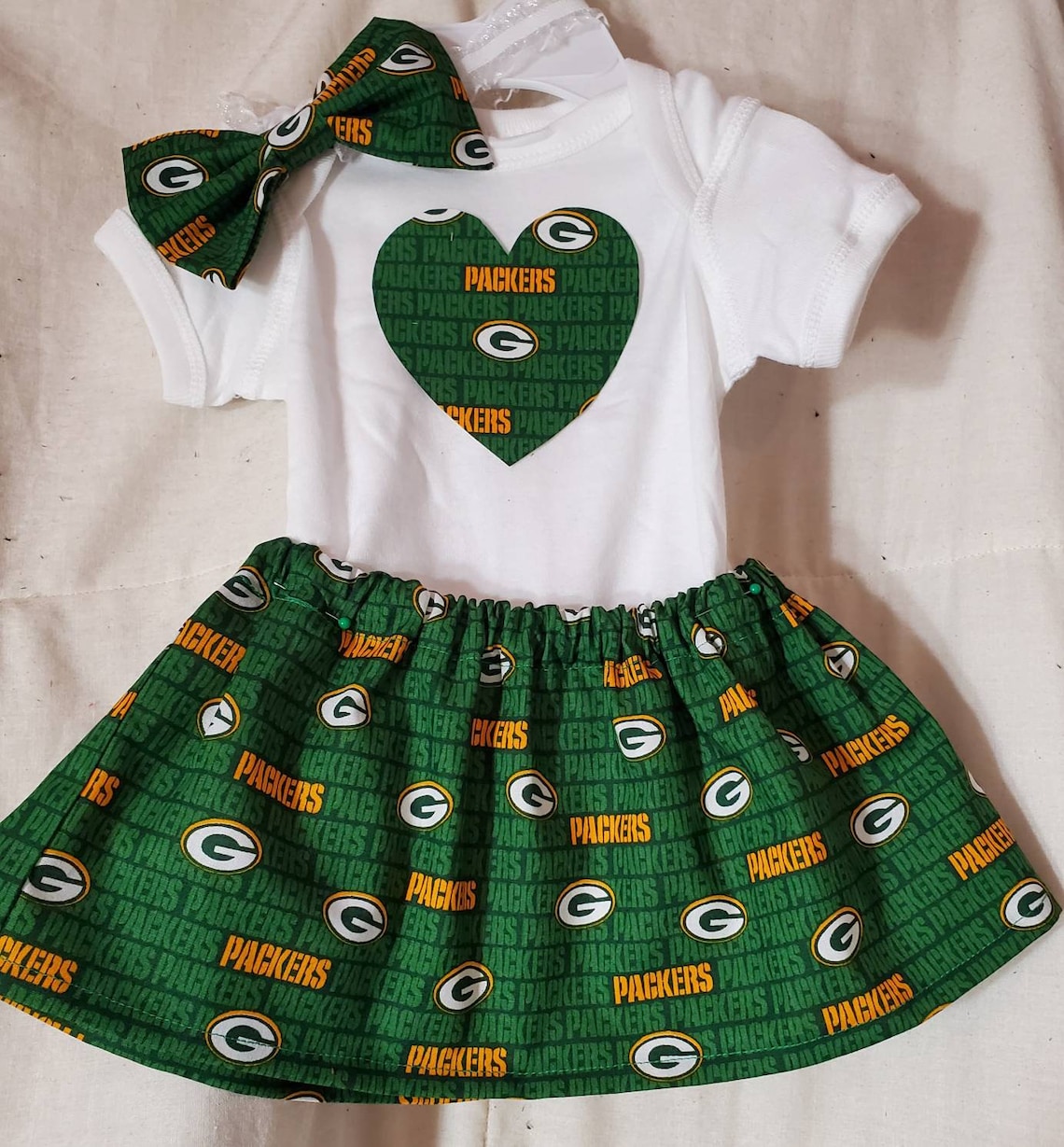 Greenbay Packers Baby Girl Clothing Set Etsy