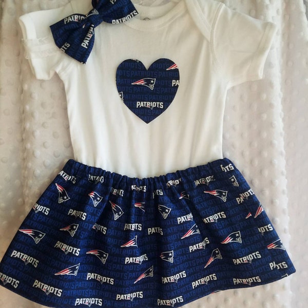 New England Patriots Baby Girl Clothing Set