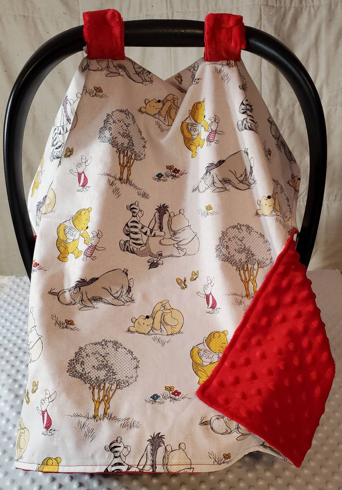 Winnie the Pooh Carseat Cover/canopy | Etsy