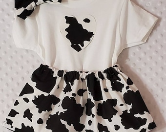 Cow Print Baby Girl Clothing