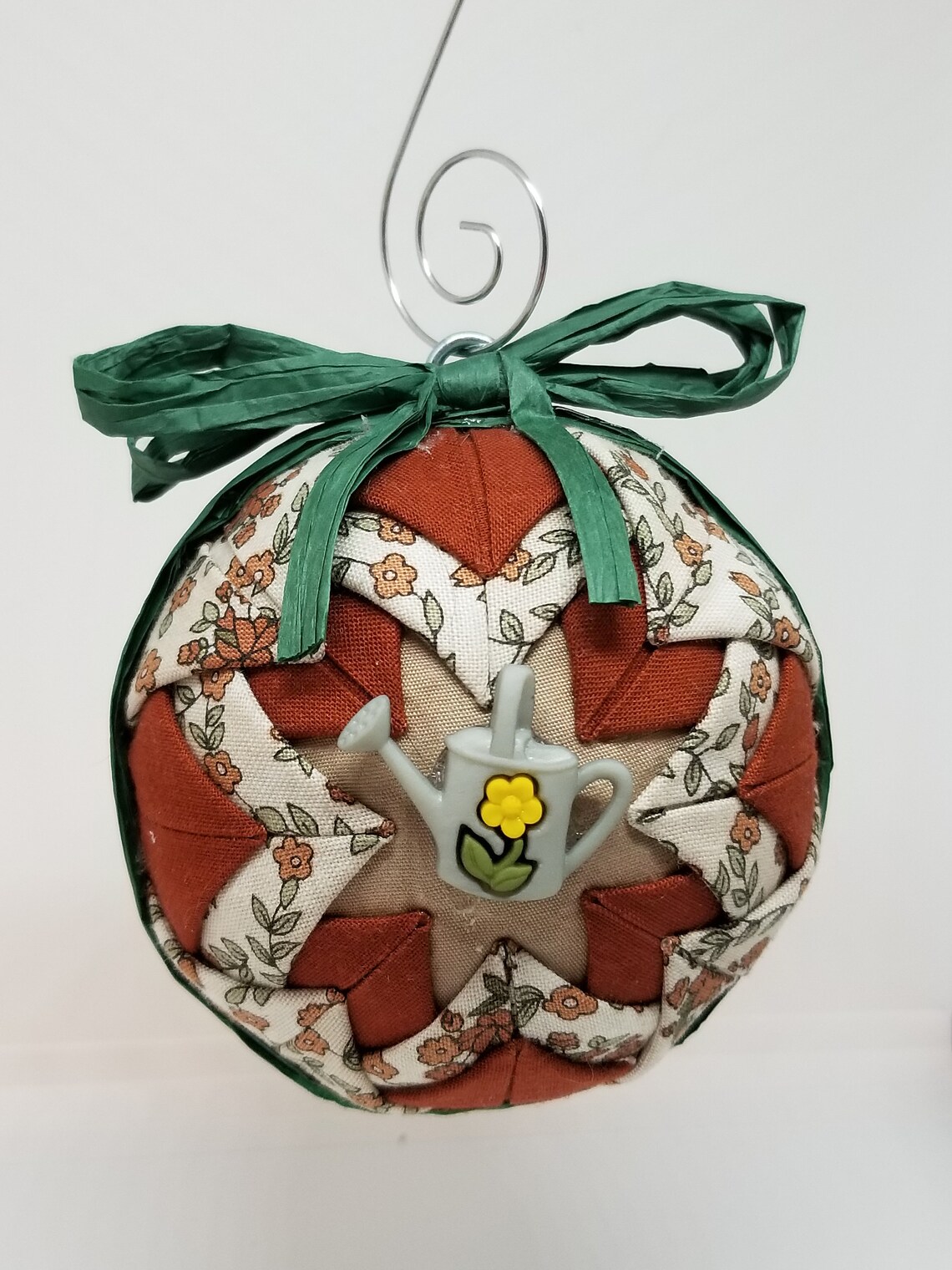 Handmade Folded Fabric Ornament With Watering Can Etsy Israel