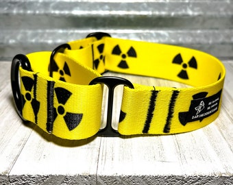 Radioactieve hondenhalsband, brede gele halsband