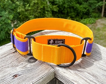 1,5" of 2" brede martingale hondenhalsband, op maat gemaakte halsband voor grote honden, martingale met snelsluiting