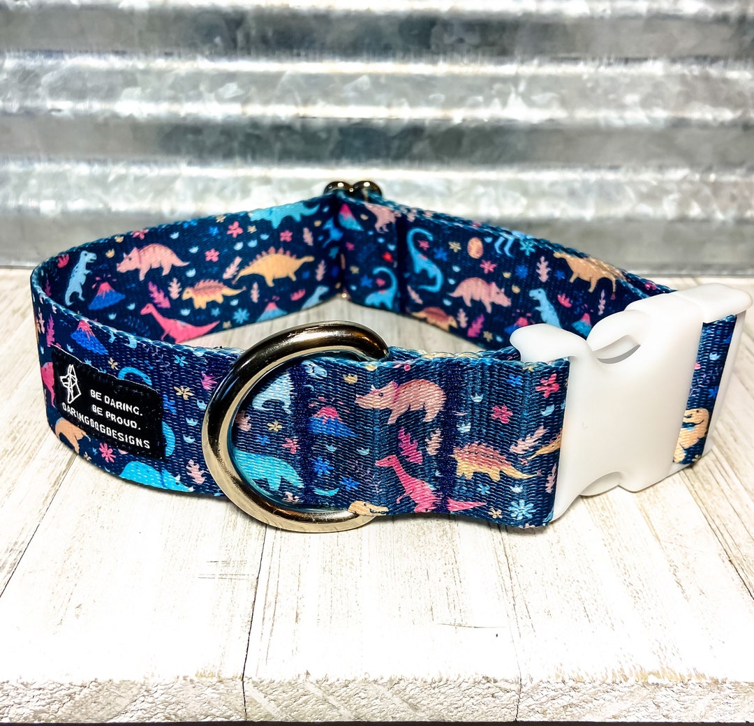 Dino Collar Dinosaur Dog Collar Summer Dog Collar Etsy