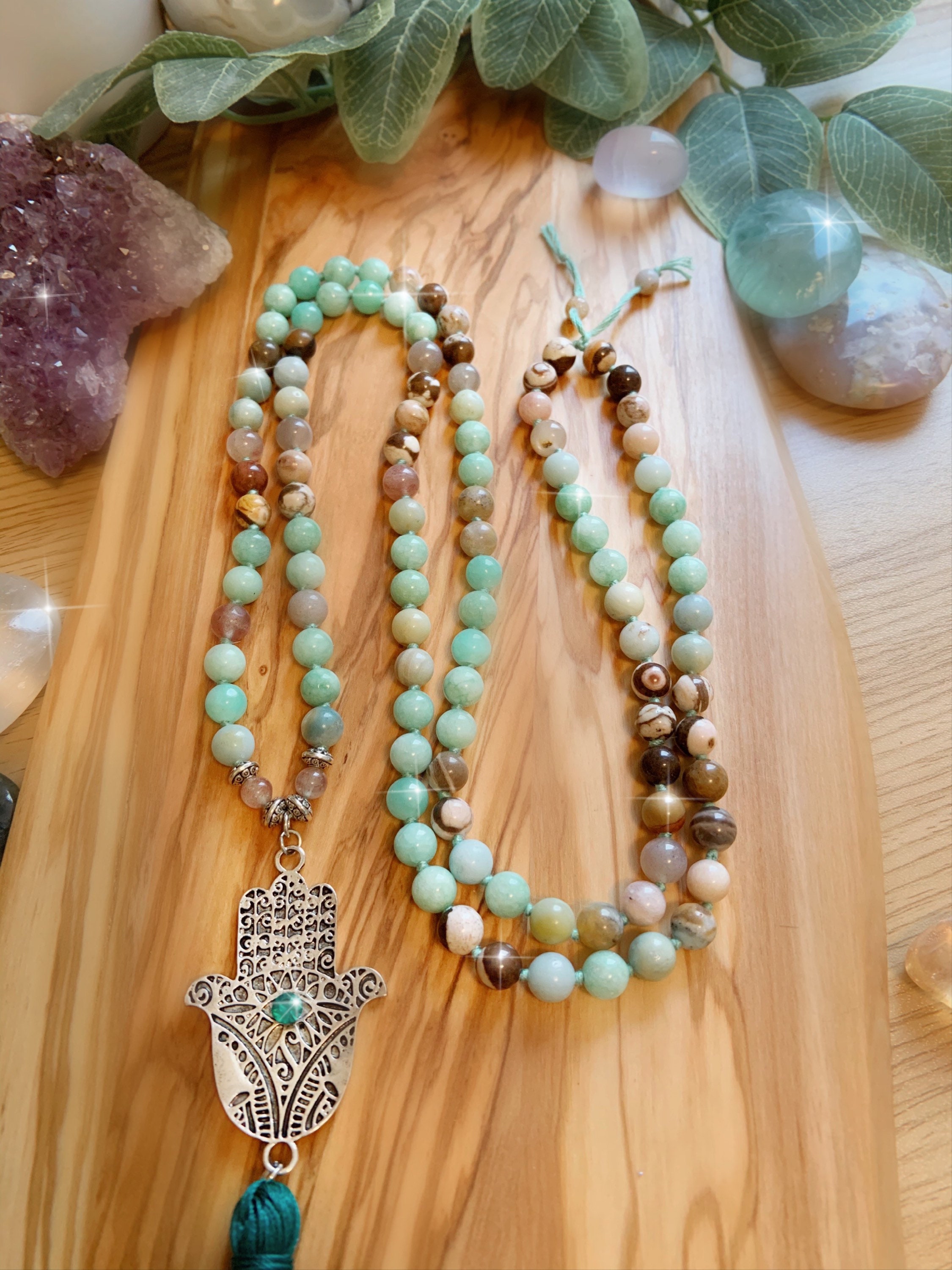 gemstone mala necklace