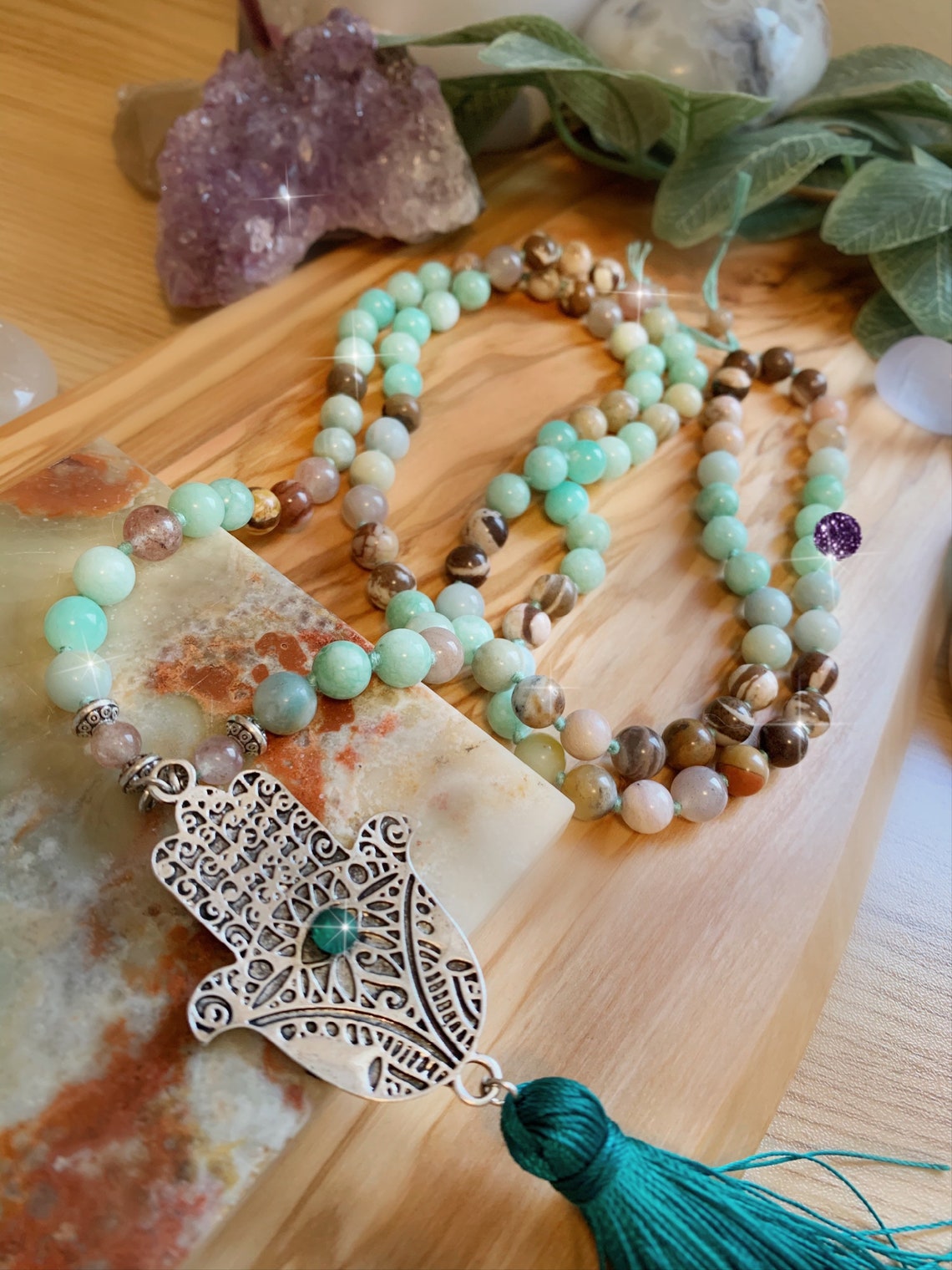gemstone mala necklace