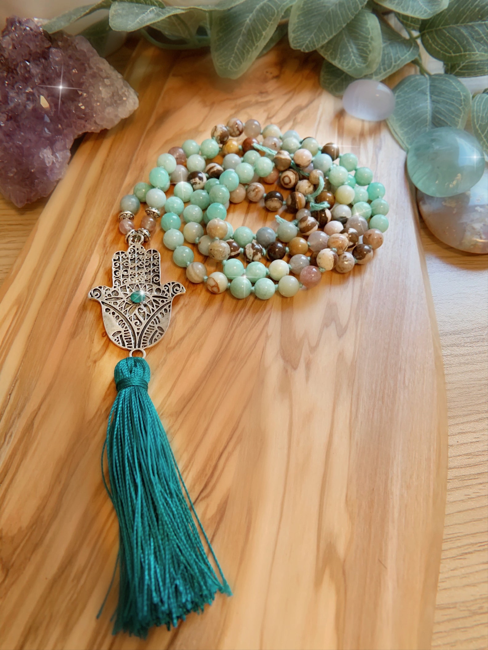 gemstone mala necklace