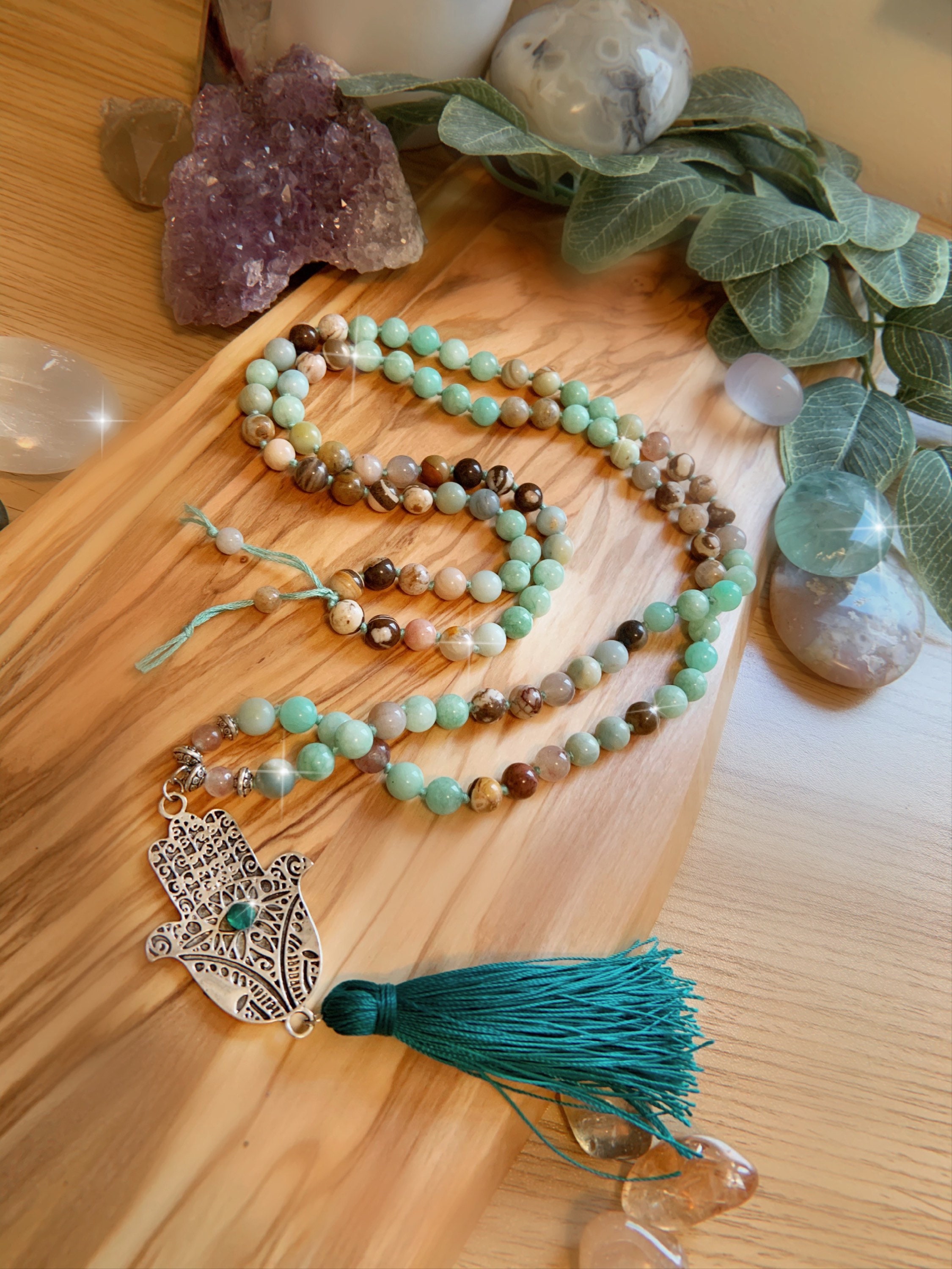 gemstone mala necklace