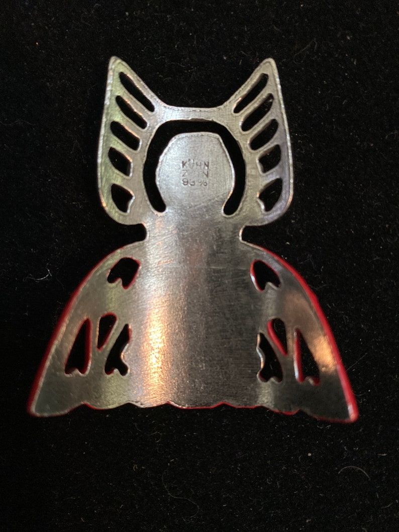 German Pewter Curved Angel #77