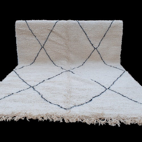 Beni Ourain Rug Authentic Moroccan Rug Berber Carpet Etsy