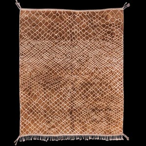 Large Area Rug | Brown Moroccan Rug | Mrirt Plush Shag Berber Rug | Hand tufted wool rug