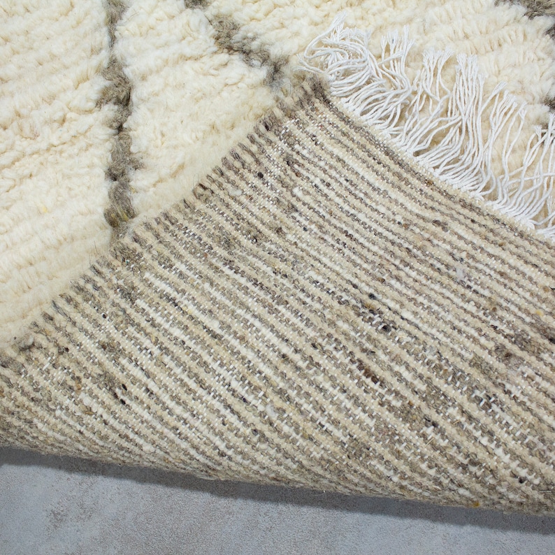Handgeknüpfter Beige Marokkanischer Teppich Läufer, Berber Wollteppich Bild 8