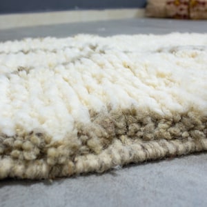 Handgeknüpfter Beige Marokkanischer Teppich Läufer, Berber Wollteppich Bild 5