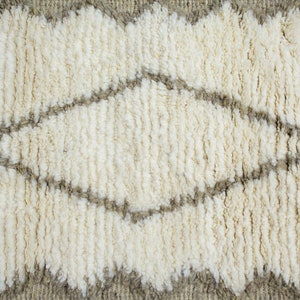 Handgeknüpfter Beige Marokkanischer Teppich Läufer, Berber Wollteppich Bild 6