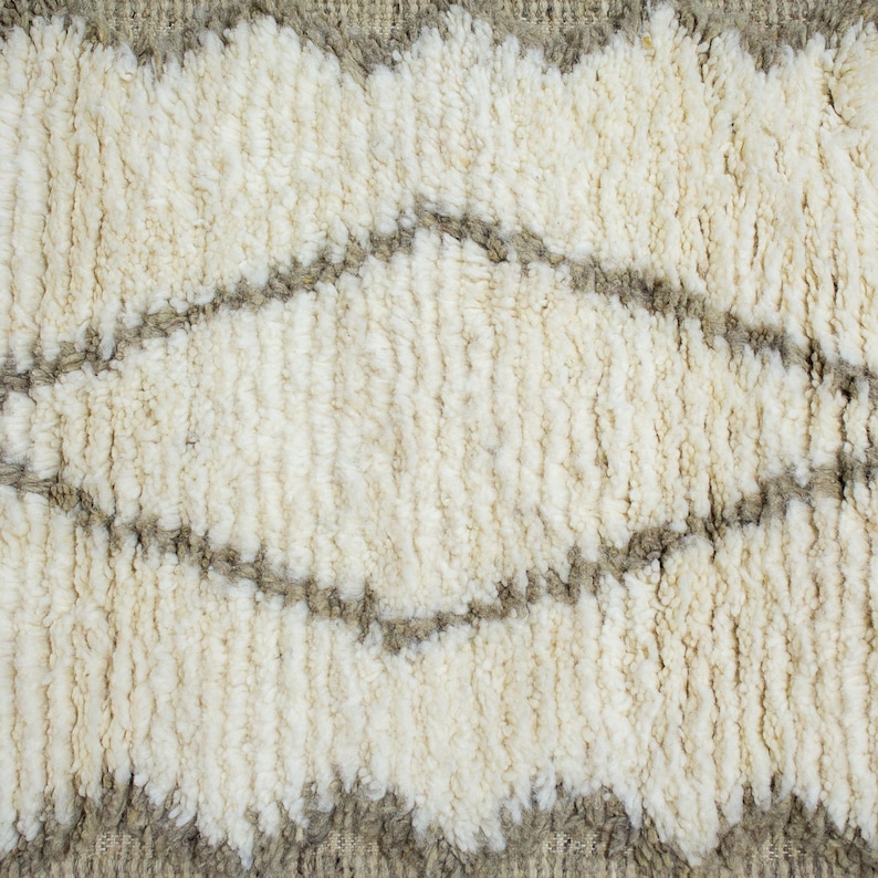 Handgeknüpfter Beige Marokkanischer Teppich Läufer, Berber Wollteppich Bild 6