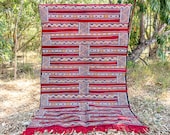 Red Berber Rug Kilim Moroccan Rug Flatweave Morocco Rug Boho Picnic Rug Kelim handwoven Carpet