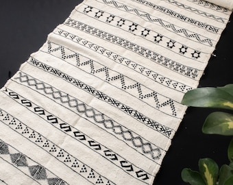 Moroccan Runner Rug Wool Jute | Long Hallway Kilim Runner | Handloom Flatweave | Scandinavian Nursery Rug | Boho Wool Jute Rug