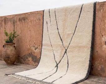 Fluffy Custom Size Moroccan Mrirt Rug | Plush Shag Berber Rug | Handmade Wool Area Rug | Boho Living Room Rug | Luxurious Bedroom Carpet