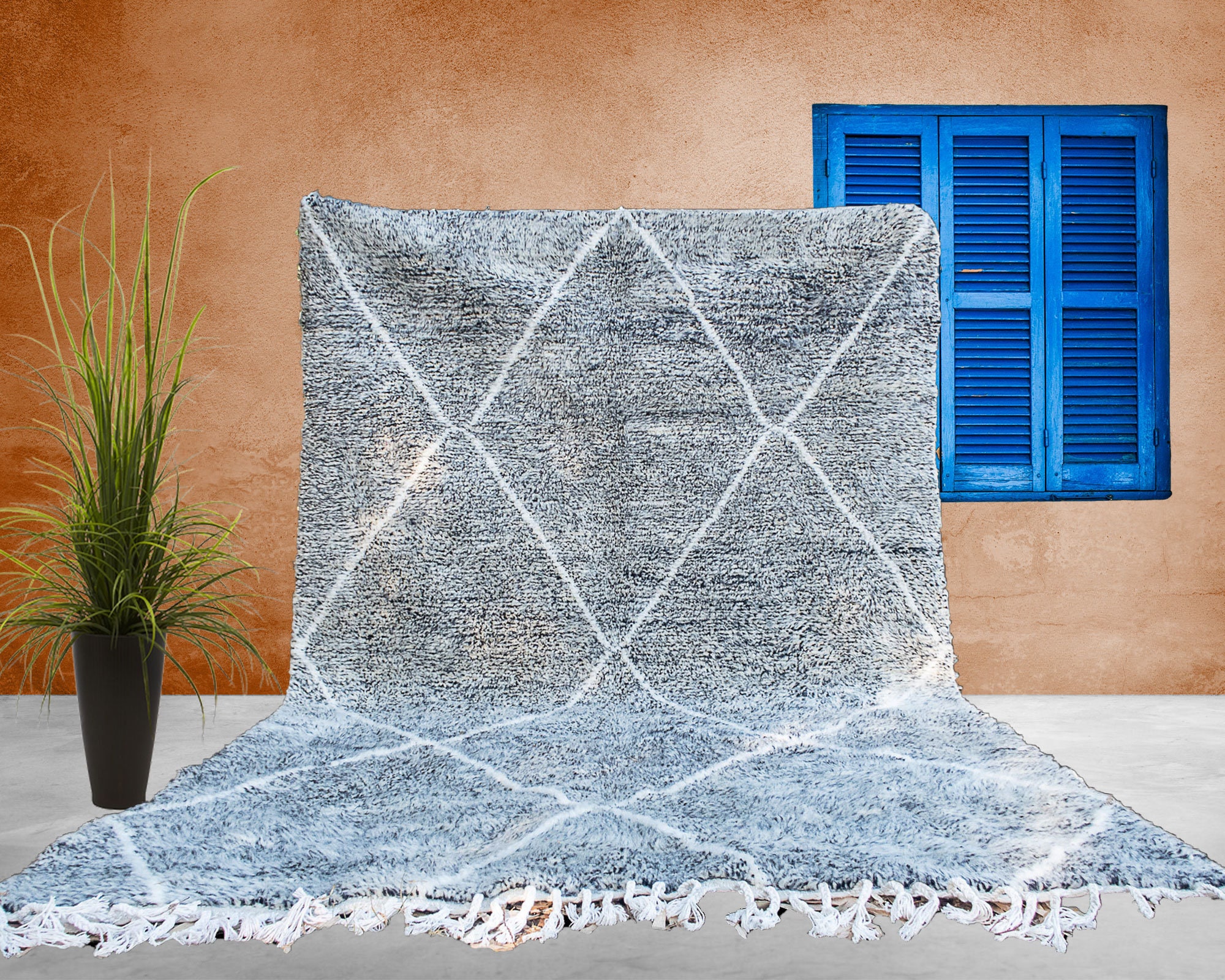 Custom Morocco Rug Gray Moroccan Rug 8x10 Beni Ourain Rug Etsy