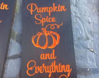 Tiered Tray Sign Pumpkin Spice & Everything Nice Fall - Etsy