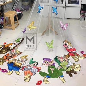 Embroideries Veil Disney Inspired, Snow White veil, Snow White Wedding veil,