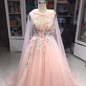 Light Pink Prom Dress, Sweets Pink Dress, Beautiful Lace Dress, bridesmaid Dress, Quinceanera Dress, Sweets 16 Dress,