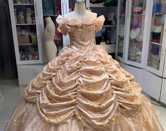 Belle Princess - Costume Disney Princess - Belle Dress For Adult - Belle Ballgown