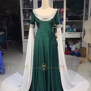 Arwen green dress - Arwen green cosplay - Arwen cosplay outfit