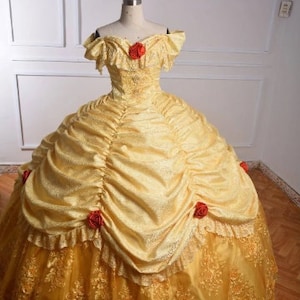 Belle Costume, Beauty and the Beast, Disney Princess costume Dress Inspired, Disney Cosplay Costume, Belle Adult Unique Costume,