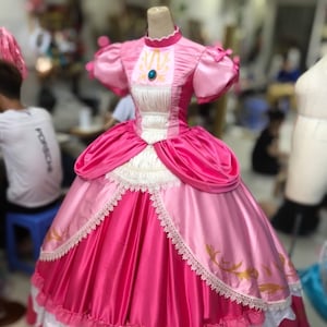 Princesse Peach Cosplay Costume pour adultes et enfants, costume