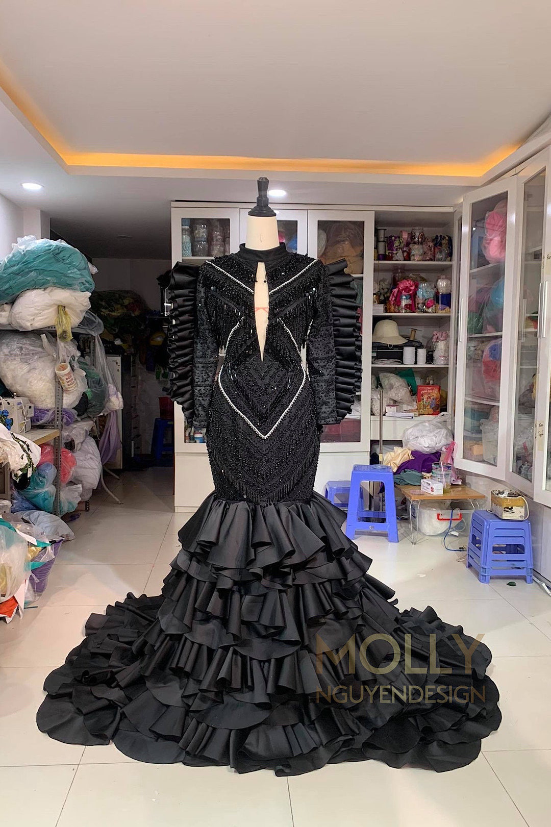 Black Mermaid Dress - Etsy