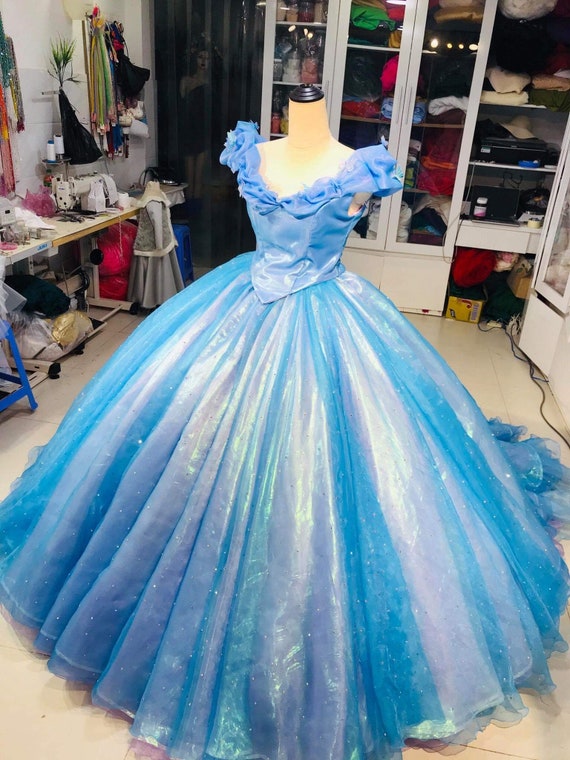 Sur Variedad altura Cinderella Live Action Vestido De Cenicienta Inspirado en la - Etsy España