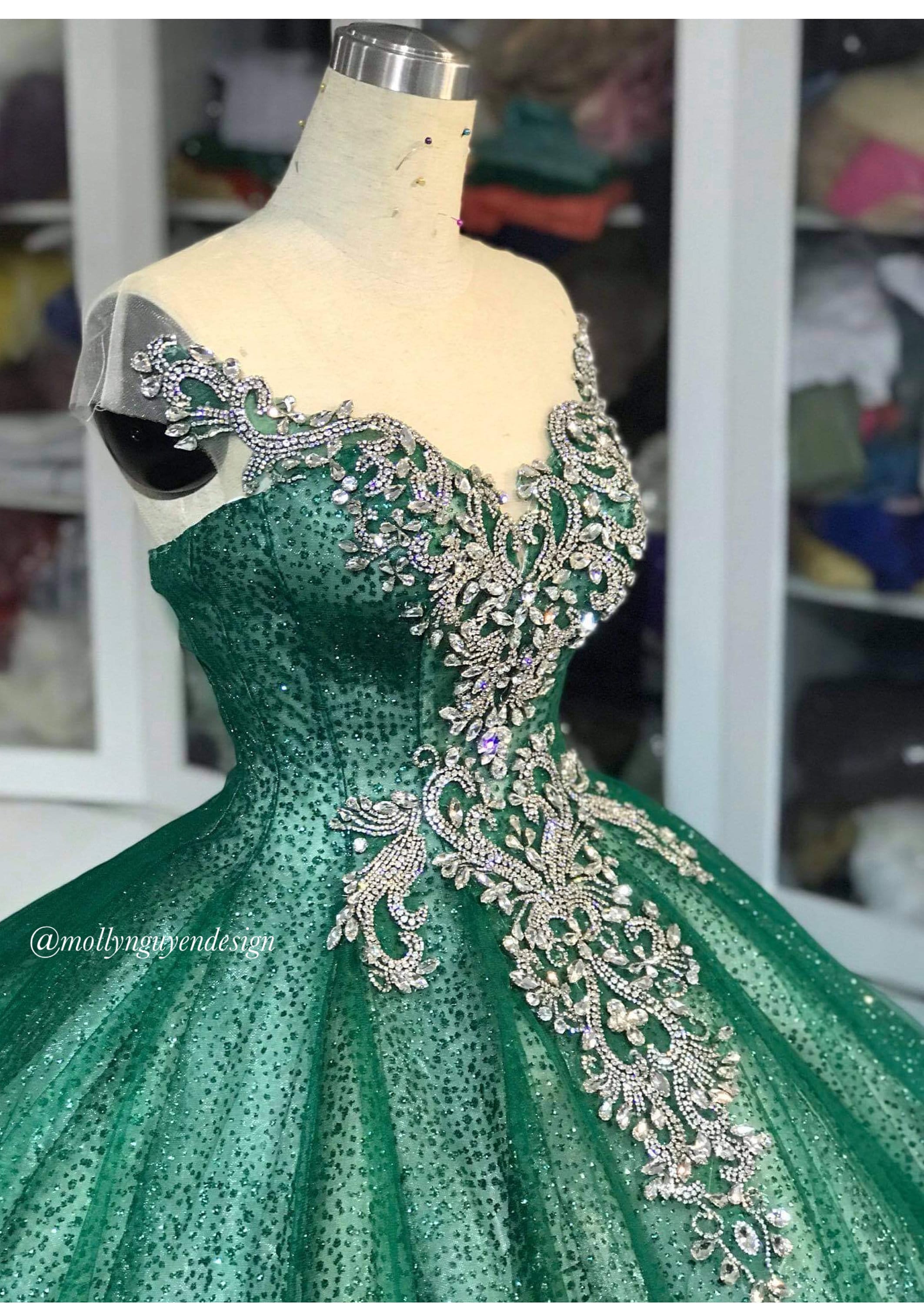 slim fit dress slacks Long Sequin Mermaid Prom Dress with Strappy Open Back Emerald / XSmall