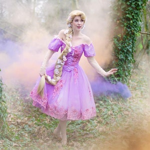 Robe superposée Encanto Isabella pour filles, costume de charme  d'anniversaire, déguisement de princesse d'Halloween